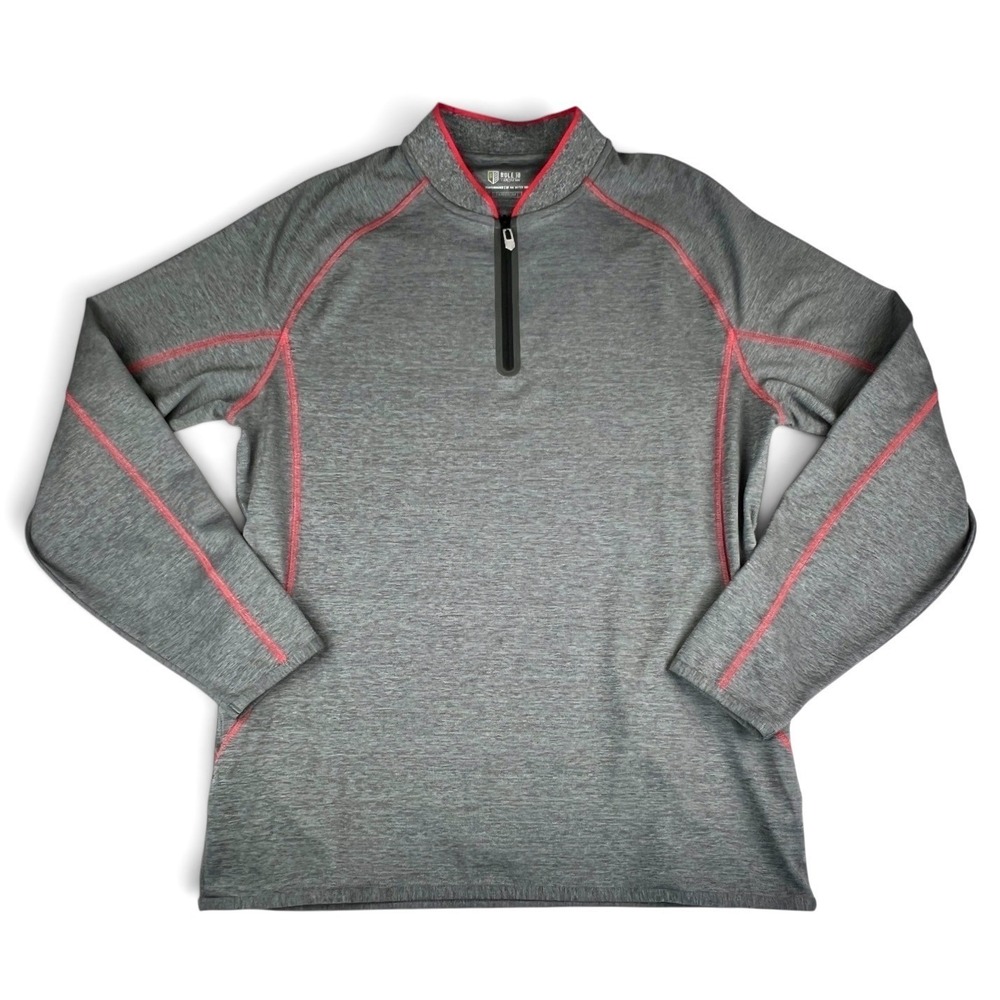 Bobby Jones Rule 18 Men's Sz M Tech 1/4 Zip Golf Pullover Charcoal Heather New